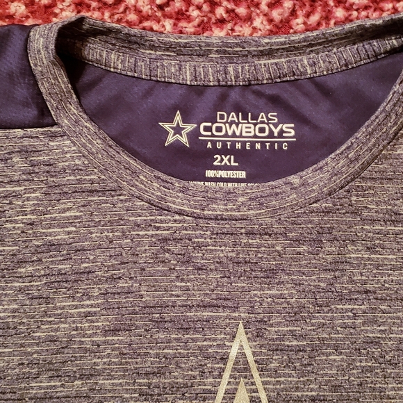 DALLAS COWBOYS Men's "Cannon Perf" Heathered Navy Blue T-Shirt( 2XL) - Picture 2 of 6